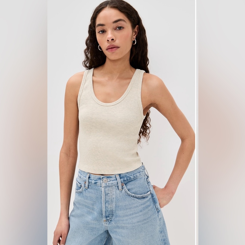 perfectwhitetee Light Blue Ribbed Tank Top - Picture 7 of 8